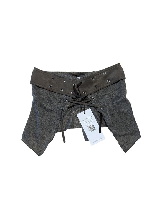 Tiger Mist Tops - NWT Tiger Mist Kirsty Brown Lace-Up Open Front Crop Top Women's XX-Small XXS